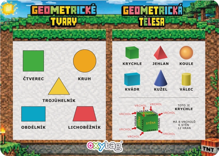 Educatieve kaart A4 geometrische vormen Playworld