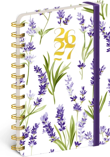 Spiraalgebonden 18‑maandenagenda Petito – lavendel 2026/2027, 13 × 18 cm