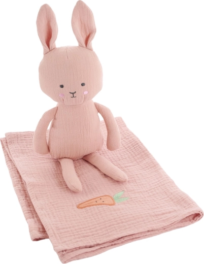 Jabadabado cadeauset konijntje met dekentje roze