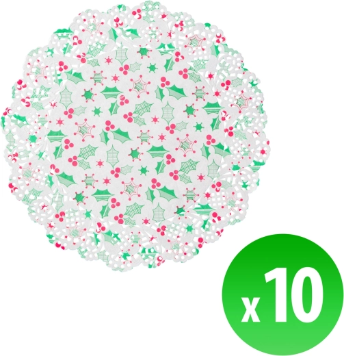 Kerstpapieren placemat onder het bord 26,5 cm - 1 stuk