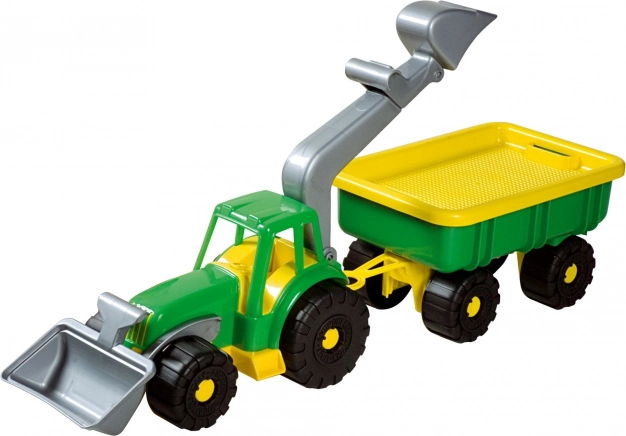 Androni tractorlader met aanhanger Power Worker 58 cm – Groen