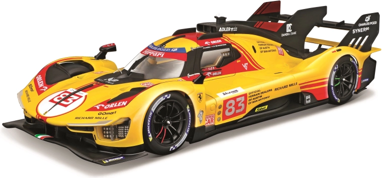 bburago 1:18 ferrari 499p lmh nr. 83 24h le mans 2024 in beschermende hard case