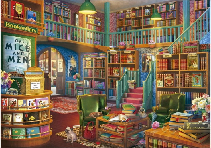 Puzzel Prachtige Boekhandel 1000 stukjes