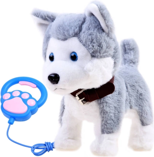 Interactieve pluchen husky met lus en geluiden