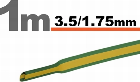 Krimpkous geel-groen 3,5/1,75 mm
