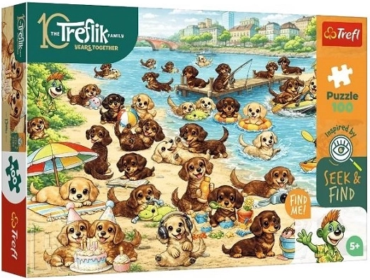 Trefl puzzel Seek & Find Dasjes en Trefliks 100 stukjes