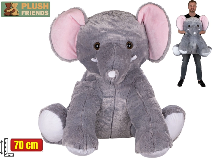Plush Friends pluche olifant zittend 70 cm