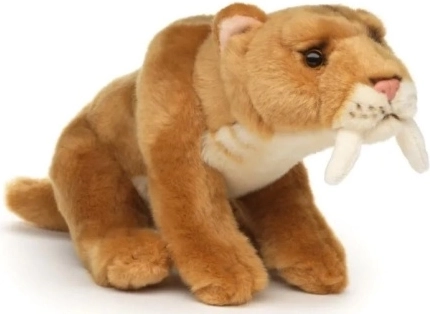 Milieuvriendelijke pluchen sabeltandtijger 25 cm