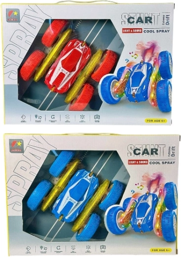 Stunt-RC-auto met afstandsbediening, licht, geluid en oplader