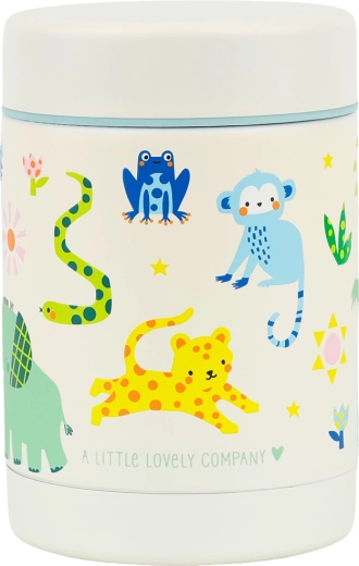 A Little Lovely Company geïsoleerde roestvrijstalen lunchpot Jungle 300 ml