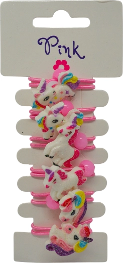 Elastiekjes met eenhoorns 6 stuks