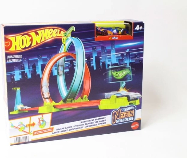 Hot Wheels Neon Speeders neon superloop met launcher