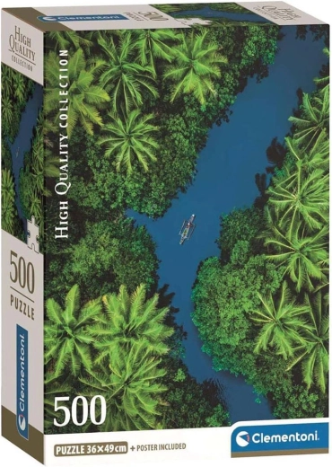 Clementoni puzzel Rivier in de tropische jungle 500 stukjes