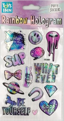 Holografische stickers Rainbow Unicorn