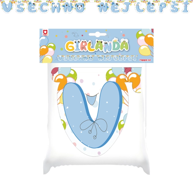 Papieren slinger Alles het beste blauw