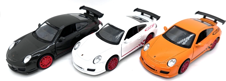Metalen automodel Porsche 911 GT3 RS met licht en geluid