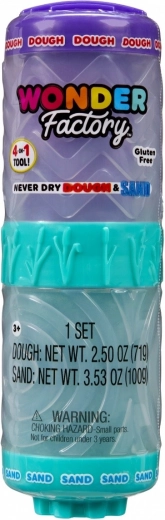 Modelleer set Wonder Factory Never Dry Dough en Sand – paars en turquoise