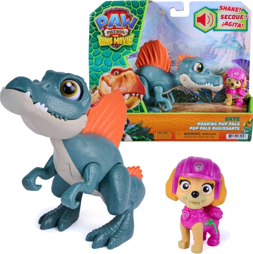 Spin Master Paw Patrol Dino-film: Skye en interactieve Spinosaurus Roaring Pup Pals 12,5 cm