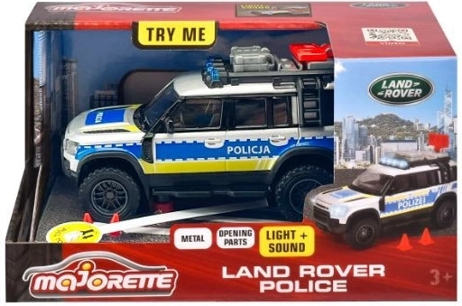 Majorette Grand Land Rover politievoertuig 12,5 cm