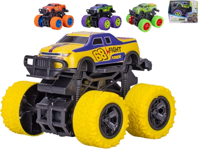 Metalen monstertruck met vliegwiel 10 cm