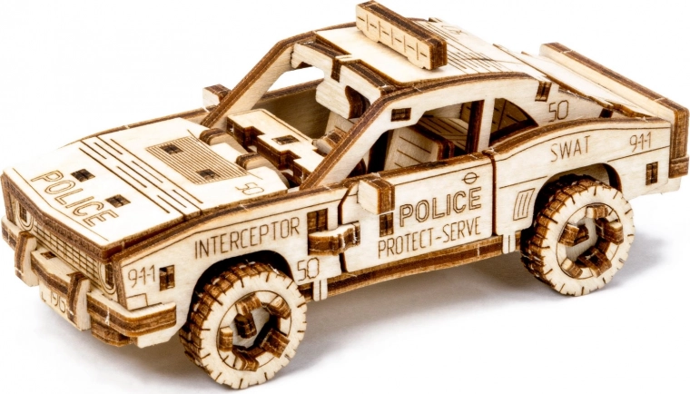 Houten 3D-puzzel politieauto WOODEN CITY