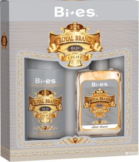 Heren cadeauset BI-ES Royal Brand Light – deodorant 150 ml en aftershave 100 ml