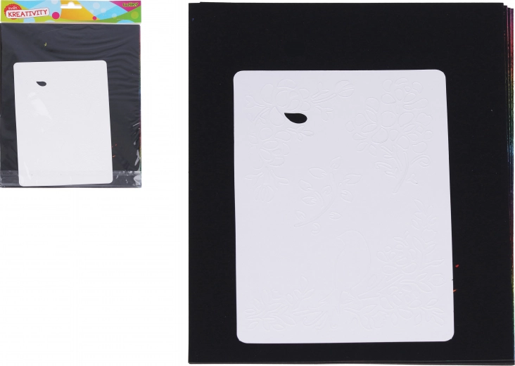 Krasplaatje met sjabloon 20x28 cm, 10 vellen