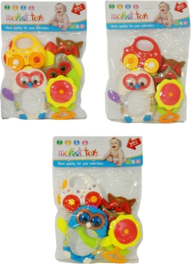 Set rammelaars en bijtringen voor baby’s 5 stuks