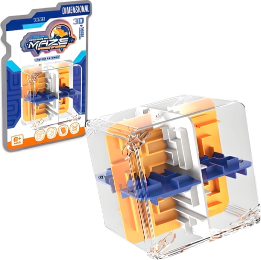 3D-puzzel labyrint in een kubus
