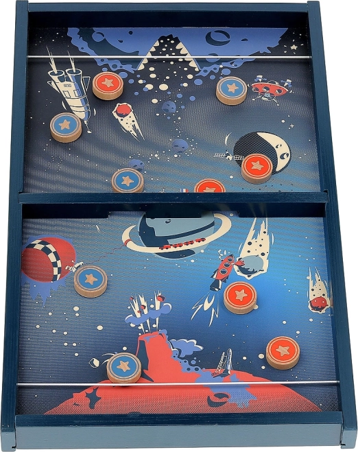 Vilac ruimte shuffleboard – houten tafelspel voor kinderen