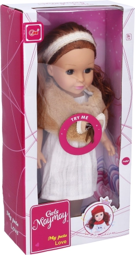 Pop met mandje 36 cm - 1 stuk