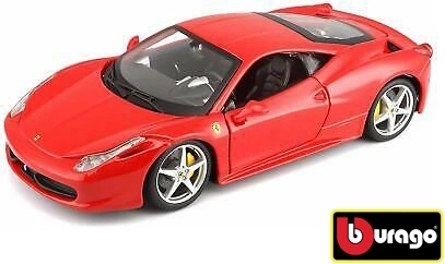 Ferrari 458 Italia rood model van Bburago