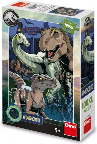 Puzzel met Jurassic World-motief - 100 XL neonstukken