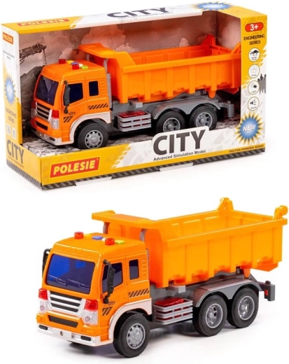 Polesie City kiepwagen met frictieaandrijving met licht en geluid - 1 stuk