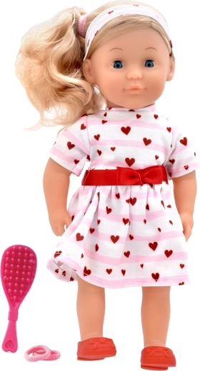 Dolls World pop Charlotte 36 cm – roze prinses met hartjes