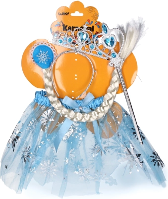 Carnavalsset Prinses lichtblauw