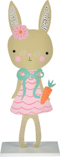 Houten paashaas decoratie 17,5 cm