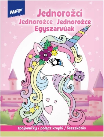 Kleur- en verbindboek Eenhoorns 210 × 276 mm, 32 pagina’s