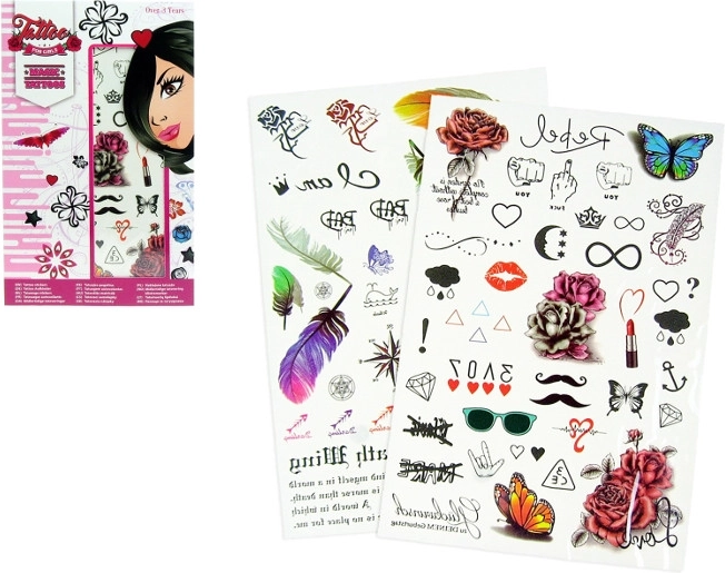 Tijdelijke tatoeages voor meisjes – set van 73 stuks