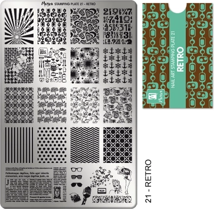 Moyra Retro 21 nagelstempelplaat