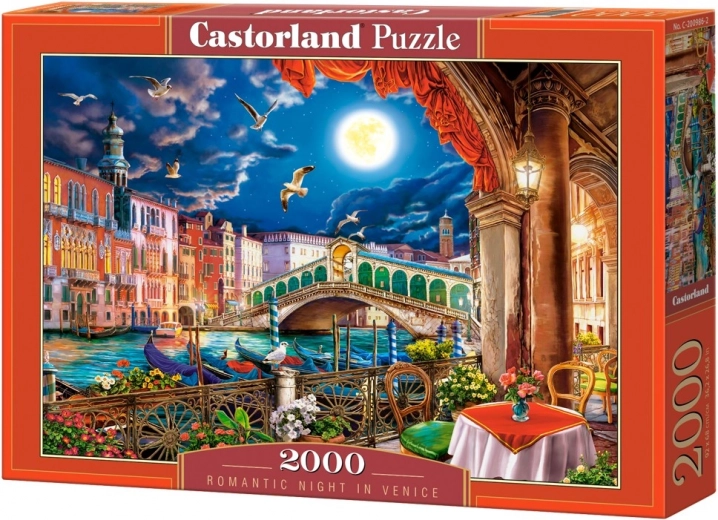 Puzzel 2000 stukjes romantische nacht in Venetië