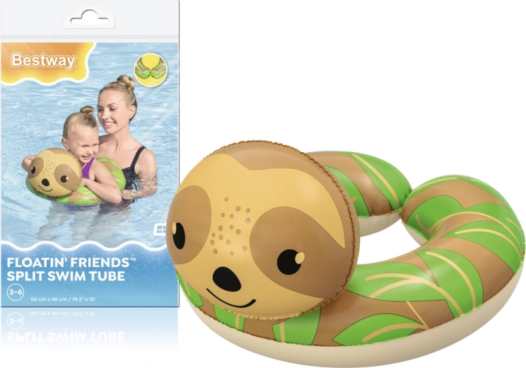 Kinderen Opblaasbare Zwemband Luiaard 50 x 46 cm Bestway