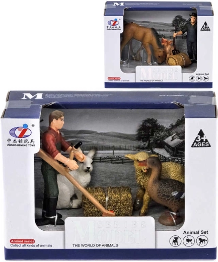 Speelset boerderij met dieren en boer/boerin - 1 stuk