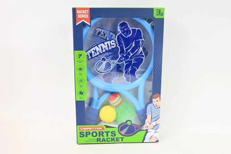 Badmintonset voor kinderen 39 cm met bal en shuttle