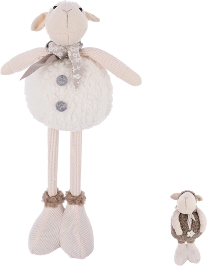 Pluchen schaap met lange poten – decoratie en knuffel (2 maten)