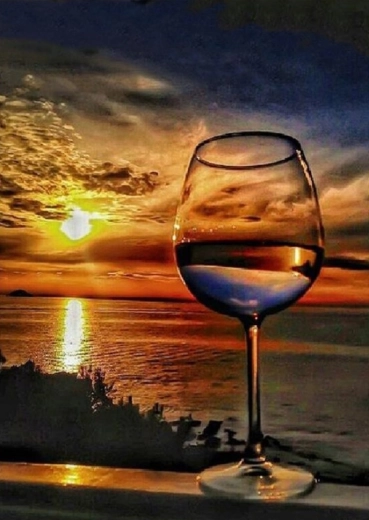 Diamond painting – Glazen aan de kust 30 × 40 cm