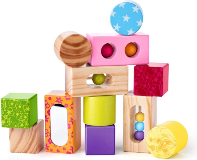Houten blokken met patroon