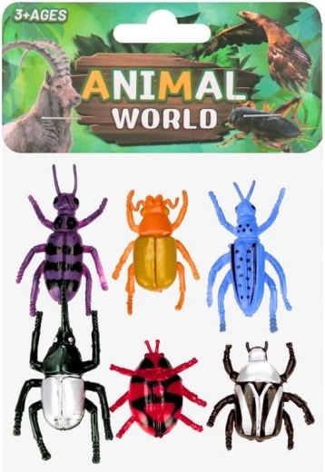 Insectenfiguurtjes Animal world (6 stuks)