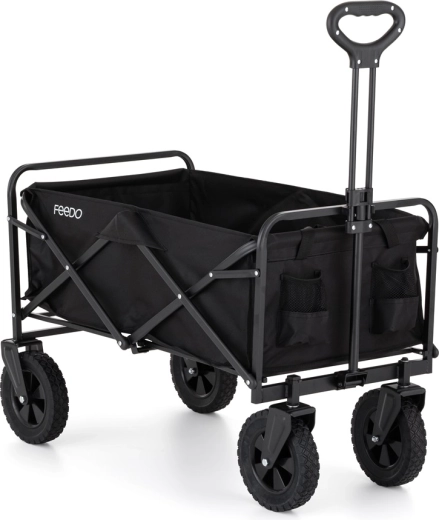 Feedo opvouwbare transportkar Donkey zwart