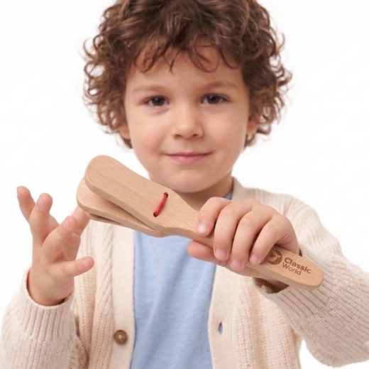 Houten castagnetten voor kinderen Classic World